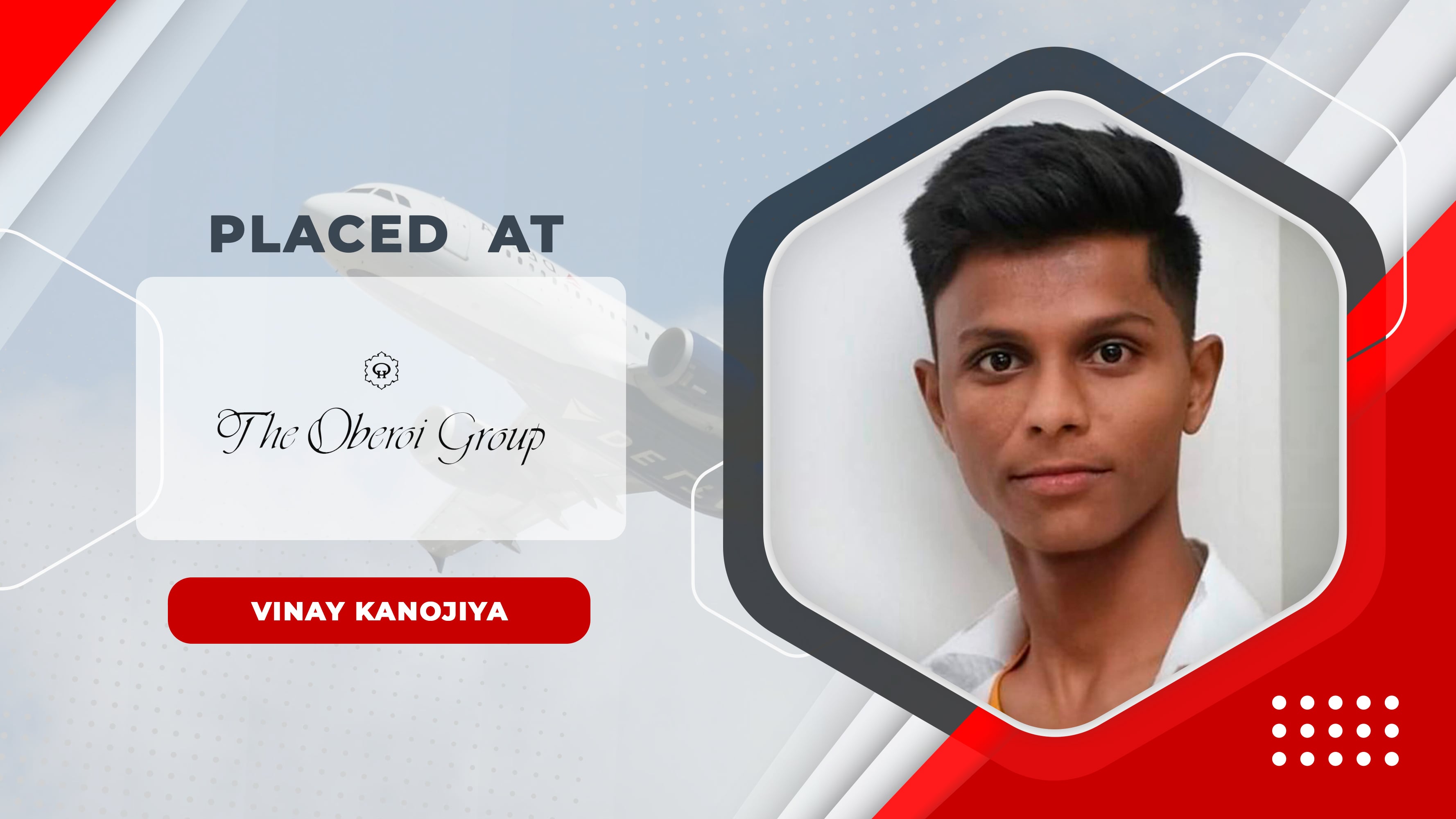 The Oberoi group - vinayStudents placed by Amigo Academy - Vinay kanojiya